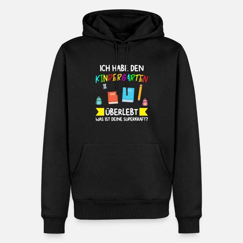 Kindergarten Abschluss Kindergarten-Abschluss Gesc - Männer Premium Bio Hoodie - Schwarz