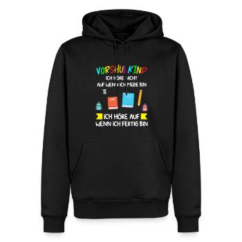 Vorschule Anfang Vorschüler Geschenk - Männer Premium Bio Hoodie - Schwarz - Vorne - Nico (187cm)