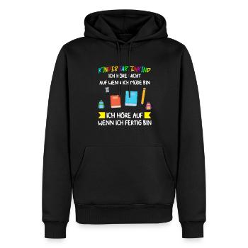 Kindergarten Anfang Kindergartenanfänger Geschenk - Männer Premium Bio Hoodie - Schwarz - Vorne - Nico (187cm)