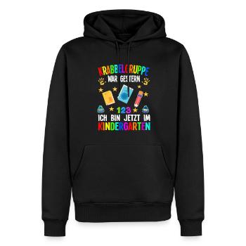Kindergarten Anfang Kita-Start Geschenk - Männer Premium Bio Hoodie - Schwarz - Vorne - Nico (187cm)