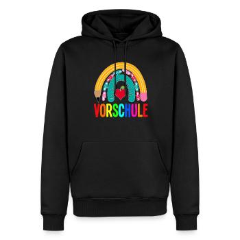 Vorschule Regenbogen Vorschulkind Geschenk - Männer Premium Bio Hoodie - Schwarz - Vorne - Nico (187cm)