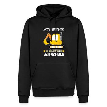 Vorschule Bagger Vorschüler Geschenk - Männer Premium Bio Hoodie - Schwarz - Vorne - Nico (187cm)