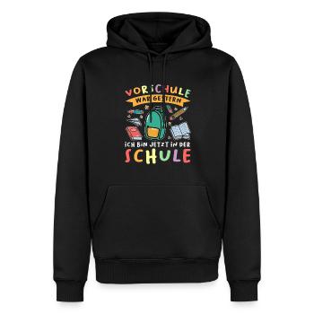 Schulkind Anfang Einschulung Geschenk - Männer Premium Bio Hoodie - Schwarz - Vorne - Nico (187cm)