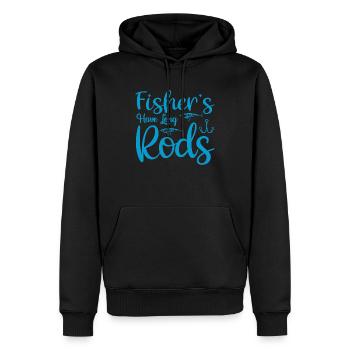 Fisherman - Männer Premium Bio Hoodie - Schwarz - Vorne - Nico (187cm)
