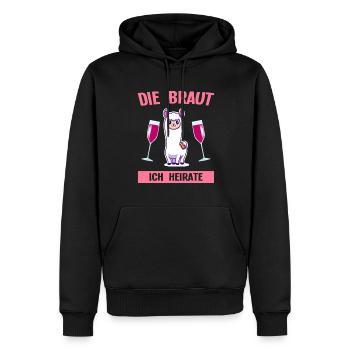 Braut Schaf Hochzeit Geschenk - Männer Premium Bio Hoodie - Schwarz - Vorne - Nico (187cm)