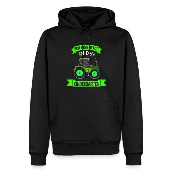 Kindergarten Traktor Kita-Start Geschenk - Männer Premium Bio Hoodie - Schwarz - Vorne - Nico (187cm)