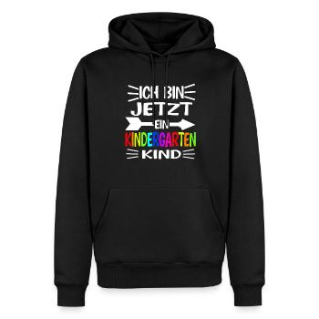 Kindergarten Anfang Kita-Start Geschenk - Männer Premium Bio Hoodie - Schwarz - Vorne - Nico (187cm)