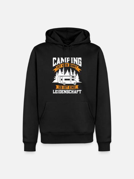 Campen camper Wanderung Geschenk - Männer Premium Bio Hoodie - Schwarz