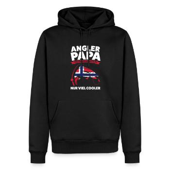 Angler Norwegisch Angeln Norwegen Geschenk - Männer Premium Bio Hoodie - Schwarz - Vorne - Nico (187cm)
