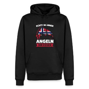 Schwedisch Angler Angeln Schweden Geschenk - Männer Premium Bio Hoodie - Schwarz - Vorne - Nico (187cm)