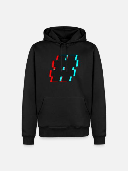 Hashtag # - Sweat à capuche Premium bio Homme - noir