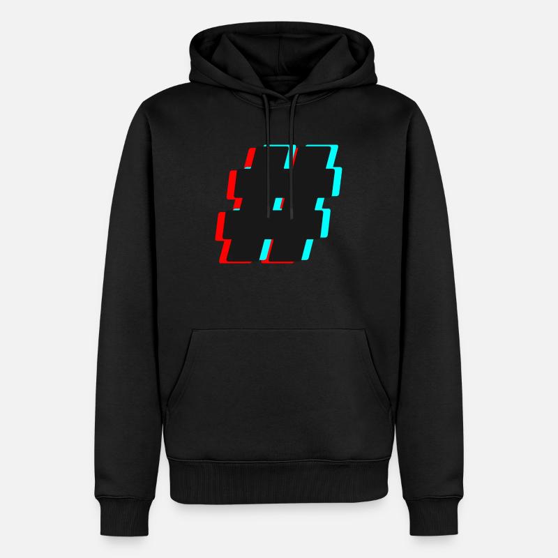 Hashtag # - Sweat à capuche Premium bio Homme - noir