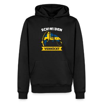 Schwedisch Angler Angeln Schweden Geschenk - Männer Premium Bio Hoodie - Schwarz - Vorne - Nico (187cm)