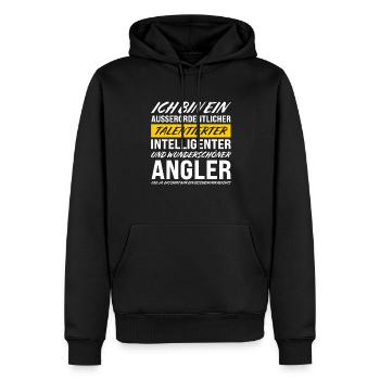 Schwedisch Angler Angeln Schweden Geschenk - Männer Premium Bio Hoodie - Schwarz - Vorne - Nico (187cm)