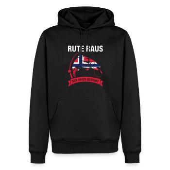 Angler Norwegisch Angeln Norwegen Geschenk - Männer Premium Bio Hoodie - Schwarz - Vorne - Nico (187cm)