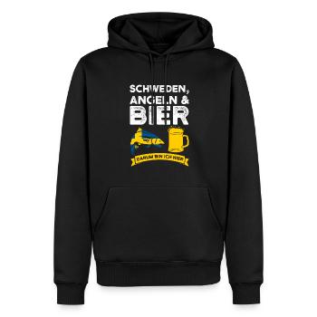 Schwedisch Angler Angeln Schweden Geschenk - Männer Premium Bio Hoodie - Schwarz - Vorne - Nico (187cm)