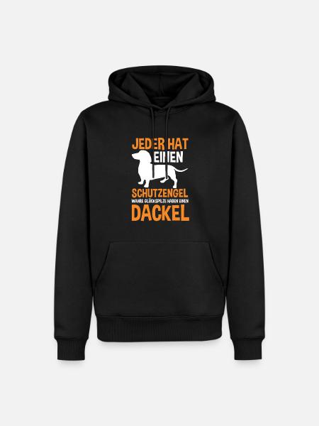 Dackel Hund Dackelliebhaber Geschenk - Männer Premium Bio Hoodie - Schwarz