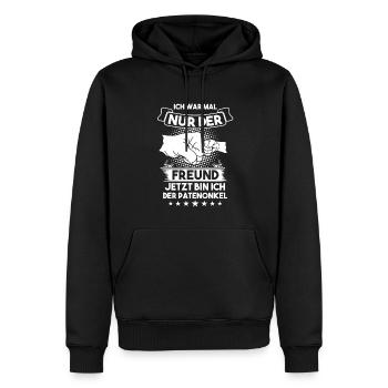 Patenonkel Pate Taufe Geschenk - Männer Premium Bio Hoodie - Schwarz - Vorne - Nico (187cm)