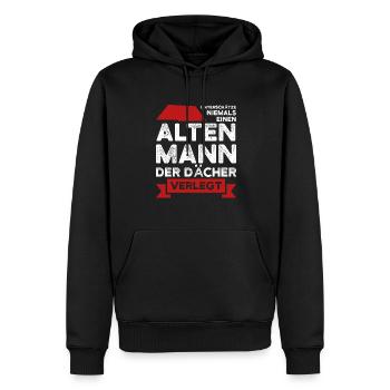 Dachdecker Beruf Dachdecken Geschenk - Männer Premium Bio Hoodie - Schwarz - Vorne - Nico (187cm)