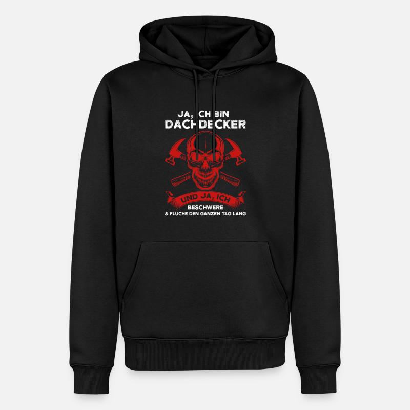 Dachdecker Beruf Dachdeckerei Geschenk - Männer Premium Bio Hoodie - Schwarz