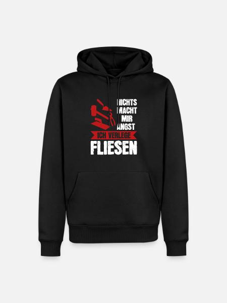 Fliesenleger Beruf Plattenleger Geschenk - Männer Premium Bio Hoodie - Schwarz