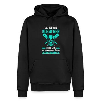 Klempner Beruf Installateur Geschenk - Männer Premium Bio Hoodie - Schwarz - Vorne - Nico (187cm)