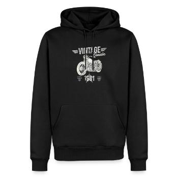 Jahrgang Jahrgang 1981 41. Geburtstag Klassisches Retro-Moto - Männer Premium Bio Hoodie - Schwarz - Vorne - Nico (187cm)