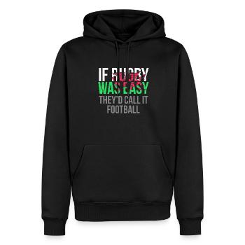 Funny Welsh Rugby Wales Rugby - Men’s Premium Organic Hoodie - black - Front - Nico (187cm)
