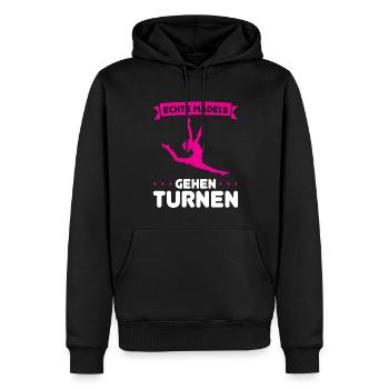 Turnen Mädchen Turnerin Geschenk - Männer Premium Bio Hoodie - Schwarz - Vorne - Nico (187cm)