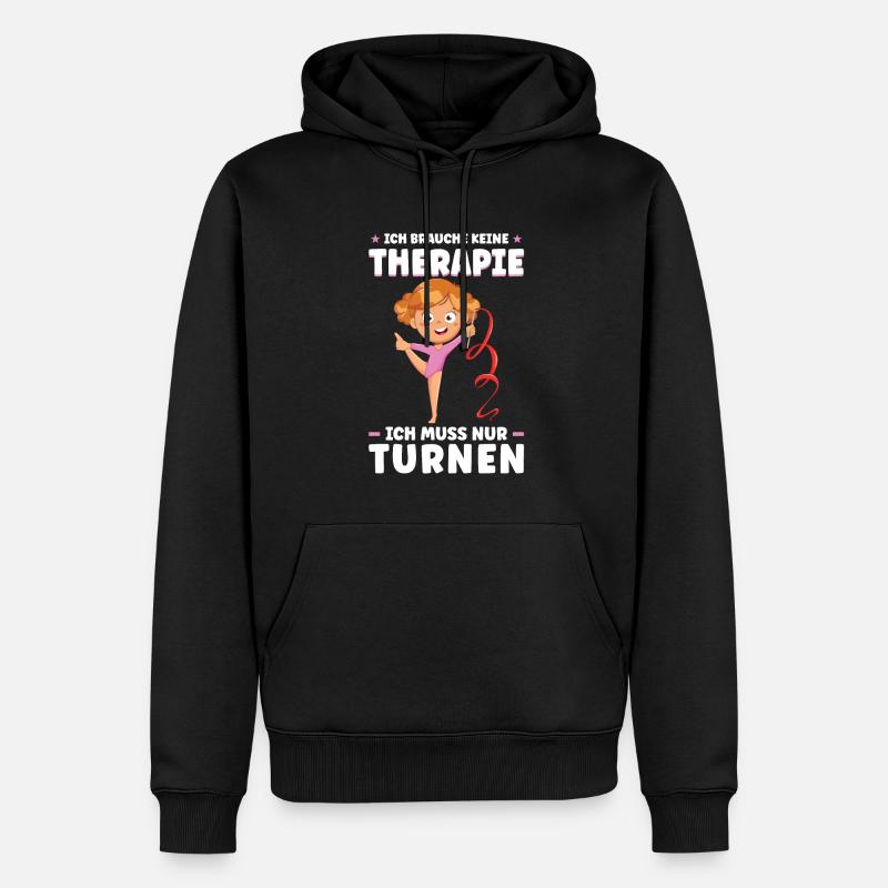 Turnen Mädchen Turnerin Geschenk - Männer Premium Bio Hoodie - Schwarz