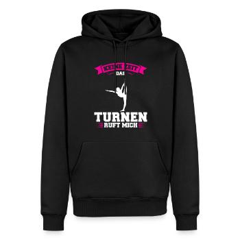 Turnen Mädchen Turnerin Geschenk - Männer Premium Bio Hoodie - Schwarz - Vorne - Nico (187cm)