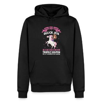 Reiten Mädchen Reitsport Geschenk - Männer Premium Bio Hoodie - Schwarz - Vorne - Nico (187cm)