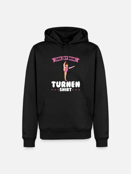 Turnen Mädchen Turnerinnen Geschenk - Männer Premium Bio Hoodie - Schwarz
