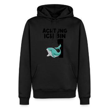 1.Geburtstag Wal 1 Jahr alt Geschenk - Männer Premium Bio Hoodie - Schwarz - Vorne - Nico (187cm)