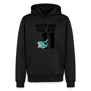 11. Geburtstag Wal 11 Jahre alt Geschenk - Männer Premium Bio Hoodie - Schwarz - Vorne - Nico (187cm)