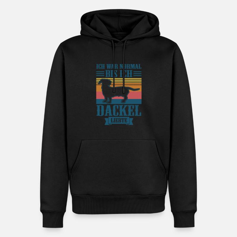 Dackel Hund Dackel Besitzer Geschenk - Männer Premium Bio Hoodie - Schwarz