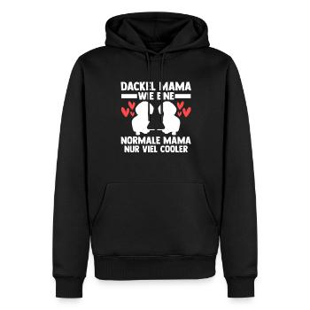 Dackel Mama Dackel Liebhaberin Geschenk - Männer Premium Bio Hoodie - Schwarz - Vorne - Nico (187cm)