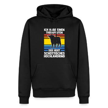 Hochlandrind Zucht Schottland Geschenk - Männer Premium Bio Hoodie - Schwarz - Vorne - Nico (187cm)