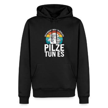 Pilze Sammeln Pilzjagd Geschenk - Männer Premium Bio Hoodie - Schwarz - Vorne - Nico (187cm)