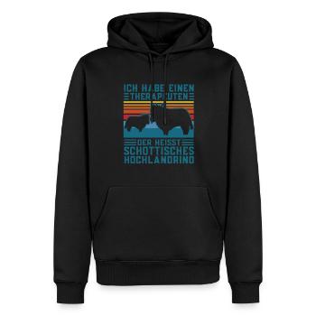 Rind Schottisches Hochlandrind Bauernhof Geschenk - Männer Premium Bio Hoodie - Schwarz - Vorne - Nico (187cm)