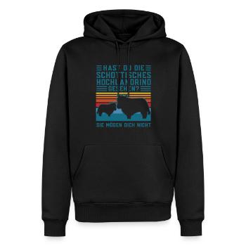 Rind Schottisches Hochlandrind Bauernhof Geschenk - Männer Premium Bio Hoodie - Schwarz - Vorne - Nico (187cm)