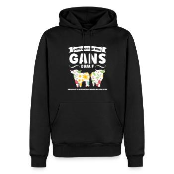Rind Schottisches Hochlandrind Bauernhof Geschenk - Männer Premium Bio Hoodie - Schwarz - Vorne - Nico (187cm)