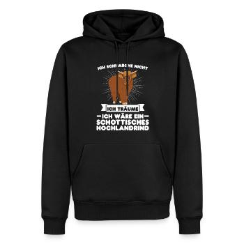 Rind Schottisches Hochlandrind Bauernhof Geschenk - Männer Premium Bio Hoodie - Schwarz - Vorne - Nico (187cm)