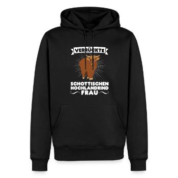 Rind Schottisches Hochlandrind Bauernhof Geschenk - Männer Premium Bio Hoodie - Schwarz - Vorne - Nico (187cm)