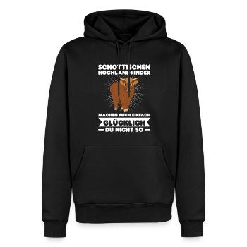 Rind Schottisches Hochlandrind Bauernhof Geschenk - Männer Premium Bio Hoodie - Schwarz - Vorne - Nico (187cm)