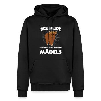 Rind Schottisches Hochlandrind Bauernhof Geschenk - Männer Premium Bio Hoodie - Schwarz - Vorne - Nico (187cm)