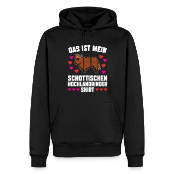 Rind Schottisches Hochlandrind Bauernhof Geschenk - Männer Premium Bio Hoodie - Schwarz - Vorne - Nico (187cm)