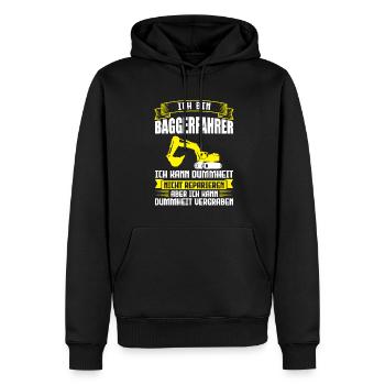 Baggerfahrer Job Bagger Geschenk - Männer Premium Bio Hoodie - Schwarz - Vorne - Nico (187cm)