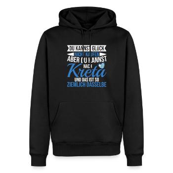 Kreta Glück Griechenland Urlaub - Männer Premium Bio Hoodie - Schwarz - Vorne - Nico (187cm)