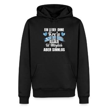 Ein Leben ohne Kreta Urlaub ist sinnlos - Männer Premium Bio Hoodie - Schwarz - Vorne - Nico (187cm)